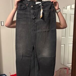 Reformation Men's Dark Gray Straight Jeans